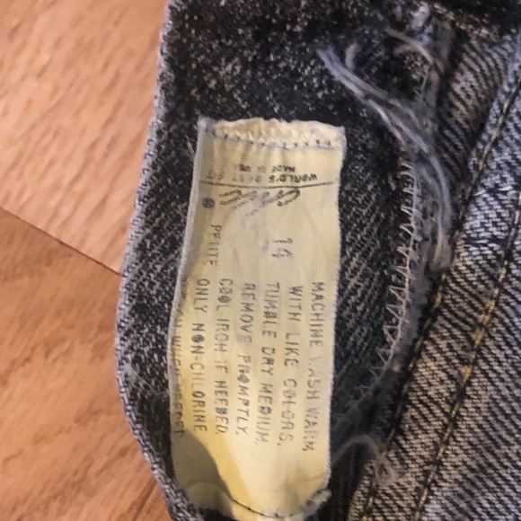 Vintage CHIC black Stone wash jeans 14 petite GUC - Picture 2 of 9